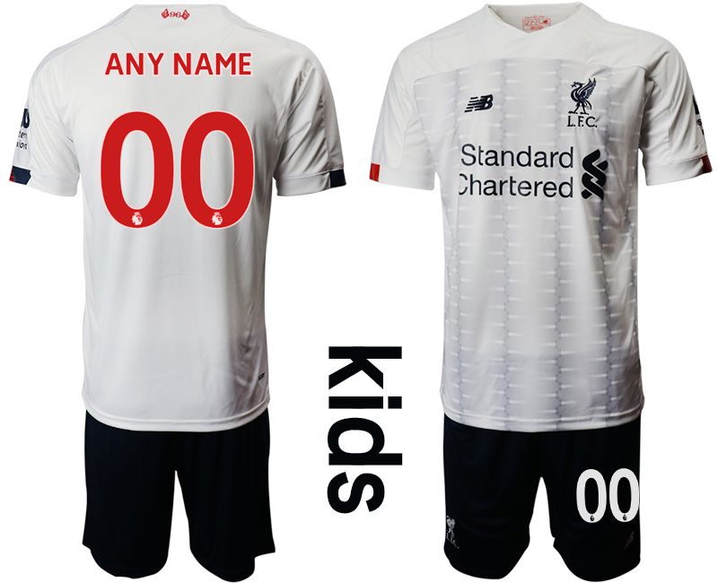 Youth 2019-2020 club Liverpool away customized white Soccer Jerseys